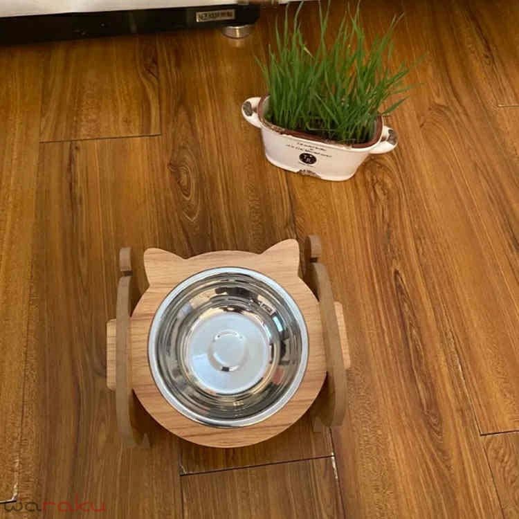 食器テーブル 給餌器 犬 猫 食器台 フードボウルスタンド フードボウル 木製 餌入...