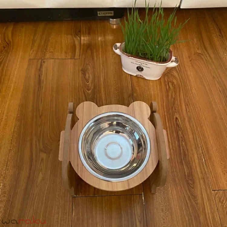 食器テーブル 給餌器 犬 猫 食器台 フードボウルスタンド フードボウル 木製 餌入...