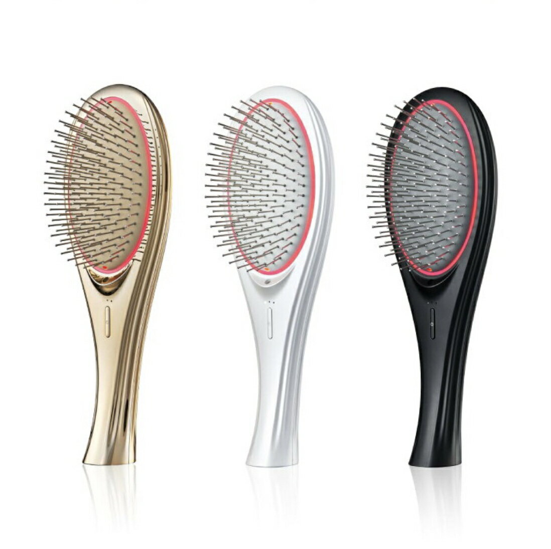 WAVEWAVE ウェーブウェーブ EMS Brush Air ブラシエアー ヘアブラシ マイクロカレント マイナスイオン 赤色LED ヘアケア 頭皮ケア