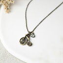 【2BUY 10%OFF!】自転車 ネックレス アンティークゴールド クラシック