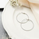 【2BUY 10%OFF!】フープ ピアス 50mm 60mm フープピアス シンプル デザイン フープピアス シルバー(4)