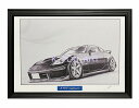 日産 フェアレディ Z33 ニスモ 鉛筆画 名車 旧車 ノスタルジックカー イラスト 絵画 デッサン 絵 A4サイズ 230mmX318mm 額付き 作者直筆サ...