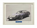 日産 フェアレディ 130Z マンハッタン 鉛筆画 名車 旧車 ノスタルジックカー イラスト 絵画 デッサン 絵 A4サイズ 額付き 作者直筆サイン入り 車好き...