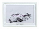 NISSAN 日産 スカイライン ハコスカ GTR 2ドア カスタム 鉛筆画 イラスト 名車 旧車 ノスタルジックカー 車 鉛筆 インテリア 絵画 絵 A4サイ...