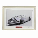 ニッサン 日産 フェアレディ 240ZG リア 鉛筆画 名車 旧車 ノスタルジックカー イラスト 絵画 デッサン 絵 A4サイズ 230mmX318mm 額付き...