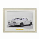 日産 ニッサン B110 サニーワークス 鉛筆画 名車 旧車 ノスタルジックカー イラスト 絵画 デッサン 絵 A4サイズ 230mmX318mm 額付き 作者...