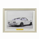 日産 ニッサン B110 サニーワークス 鉛筆画 名車 旧車 ノスタルジックカー イラスト 絵画 デッサン 絵 A4サイズ 230mmX318mm 額付き 作者直筆サイン入り 車好き 男性 向け お誕生日 バースデー ギフト クリスマス プレゼント にも最適 全国送料無料