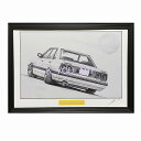 日産 ニッサン スカイライン パサージュ リア 鉛筆画 名車 旧車 ノスタルジックカー イラスト 絵画 デッサン 絵 A4サイズ 230mmX318mm 額付き...