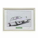 マツダ サバンナSA RX-7前期 フロント 鉛筆画 名車 旧車 ノスタルジックカー イラスト 絵画 デッサン 絵 A4サイズ 230mmX318mm 額付き ...