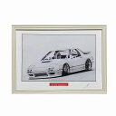 ニッサン 日産　フェアレディ32Z　鉛筆画　名車　旧車　ノスタルジックカー　イラスト 絵画 デッサン 絵　A4サイズ 230mmX318mm 額付き 作者直筆サイン入り 車好き 男性 向け お誕生日 バースデー ギフト　クリスマス プレゼント にも最適　全国送料無料