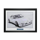 マツダ FD サバンナRX-7前期 鉛筆画 名車 旧車 ノスタルジックカー イラスト 絵画 デッサン 絵 A4サイズ 230mmX318mm 額付き 作者直筆サイン入り 車好き 男性 向け バースデー 父の日 退職祝い ギフト ホワイトデープレゼント にも最適 全国送料無料