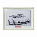 マツダ FD サバンナ RX-7後期 鉛筆画 名車 旧車 ノスタルジックカー イラスト 絵画 デッサン 絵 A4サイズ 230mmX318mm 額付き 作者直...