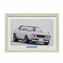TOYOTA トヨタ セリカ GTVクーペ 鉛筆画 名車 旧車 ノスタルジックカー イラスト 絵画 デッサン 絵 A4サイズ 230mmX318mm 額付き 作...