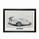 トヨタ 86カスタム リア 鉛筆画 名車 旧車 ノスタルジックカー イラスト 絵画 デッサン 絵 A4サイズ 230mmX318mm 額付き 作者直筆サイン入り...