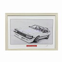 TOYOTAトヨタ セリカ XX A60後期　鉛筆画　名車　旧車　ノスタルジックカー　イラスト 絵画 デッサン 絵　A4サイズ 230mmX318mm 額付き 作者直筆サイン入り 車好き 男性 向け お誕生日 バースデー ギフト クリスマス プレゼント にも最適　全国送料無料