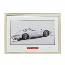 TOYOTA トヨタ 2000GT 後期　リア　鉛筆画　名車 旧車 ノスタルジックカー イラスト 絵画 デッサン 絵　A4サイズ 230mmX318mm 額付き 作者直筆サイン入り 車好き 男性 向け バースデー 父の日 退職祝い ギフト クリスマス プレゼント にも最適　全国送料無料 1