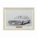 名車・旧車　鉛筆画イラスト の紹介 ・鉛筆画イラストレーター小松雄一氏が鉛筆だけで描くリアルな絵画になります。 ・日本の名車・旧車を繊細なタッチで描きあげ、見る人の心を動かします。 ・1作品に300時間を掛けることもある程、じっくり丁寧に仕上げますので、イラストと言うよりアート作品と言えます。 ・こちらでは原画ではなくレプリカ（複製）の販売となります。 ・ネット販売ではミラーマンが独占販売していますので、他では購入いただけません。 名車・旧車　鉛筆画イラスト の詳細 ■車が好きな人にはたまりません 日本の名車を次々と描き続けていますので、カーマニアはきっとワクワクする素敵なラインナップが揃っています。 ■リアルさに感動します 当時の格好いいアルミホイールの描写、タイヤのツヤ、そしてタイヤの溝まで忠実に再現されており、とくにメッキ部品のバンパーやフェンダーミラーなどは実物のメッキのように光って見えるくらい不思議でリアルです。 ■繊細なタッチも見どころ こんなところまで？と言うくらいグリルなど細かいパーツやエンブレムなども、とても鉛筆で描かれているとは思えないくらい繊細なタッチです。 ■濃淡だけで表現 白い紙に白いバックで白い車を描く技術は素晴らしく、ボディのふくらみやプレスラインも鉛筆の濃淡だけで表現されているのを見ているととても不思議に感じます。 ■なつかしさに癒されます レトロ車と言えば、昭和のビンテージな日本車。日産ではハコスカ・ケンメリ・ローレル・フェアレディZが代表格、トヨタではなんといっても2000GT・セリカ・クラウンでしょうか、またホンダのS800や、いすゞの117クーペ、そしてマツダのサバンナ、三菱のギャラン など書き出したらきりがありませんが、みんな懐かしいオールドカー（ビンテージカー）達で眺めているとなぜか心が癒されます。 ■主に日本のブランド（カーメーカー）の車になります 日産（NISSANN) トヨタ（TOYOTA） ホンダ（HONDA） マツダ（MAZDA) 三菱（MITS UBISHI) いすゞ（ISUZU) のノスタルジックな名車達をたくさん描いてます。 ■スカイラインミュージアム専属イラストレーター 長野県岡谷市にある「プリンス＆スカイラインミュウジアム」からは高い評価をいただき開業当時からデッサン画を任され専属契約しており、会館にはたくさんの画家 小松雄一氏の絵画が展示されています。 ■プラモデルやミニカー（フィギュア）好きにも魅力 旧車や名車が好きなマニア達にももちろん人気で、プラモやミニカーのコレクション同様、名車イラストも一つのコレクター グッズ アイテムとなります。 ■インテリア( 飾り）としても素敵です 壁飾り（アートパネル）としても、机（テーブル）に置く置物としてもとても雰囲気がよくなります。古い車種のエンピツ画からは、なつかしさを感じ、素敵な思い出が蘇ります。 ■いつまでも飾っておけます 額付きでお届けしますので、いつまでも奇麗に飾ることができます。 画鋲一つで壁に飾ることができます。 ポスターのように剥がれたり破れたりしません。 ■車を扱うお店の商談ルームにも カーマニアが来店する車を扱うお店の壁にはバッチリお似合いです。 また、商談テーブルの置物としてもマッチし、会話のネタにもなるでしょう。 ■車好きの彼へのギフトには最適 誕生日（バースデー）クリスマス、結婚記念日など大切な人（彼氏）へのプレゼントにとても喜ばれます。後は、大好きなお父さんへ 父の日 や還暦祝いに「思い出の渋い車のイラスト」をサプライズで送るのもいいでしょう。また、バレンタインにチョコと一緒に手渡しするのも最高に驚くおしゃれな贈りものになります。 ■お祝い事の贈りものにも 結婚祝い 昇進祝い 就職祝い 転職祝い にもお手軽な贈りものとしてお使い頂けます。 ■フレーム（額）は黒と白を選択できます お部屋の雰囲気や壁の色、又は好みでお選びください。 ■小松雄一氏の直筆サイン入り 全ての作品（えんぴつ画）に作者 小松先生 本人が手書きのサインを書いてお届けしています。コピーしたものではなく本物の証として直筆サイン入り商品です。 ■全国一律【送料無料】でお届けします。 （イベントなどで出張がなければ、受注後1～3日内で発送しております） 【仕様】 ・製作者：K YOU PROJECT ・作者：小松雄一 ・サイズ：A4サイズ ・額入りサイズ：230mmX318mmX10mm ・額：プラスティック枠（黒・白）、画面：アクリルシート 【注意事項】 ・「この車を描いてください」などのオーダーでの製作は対応しておりません。 ・アクリルシートに製造時の細かい傷などがある場合がありますがご理解ください。 （パッと見て目立つものなどは、もちろん発送していません） ・発送は長野県塩尻市（K YOU PUROJECT)小松雄一氏のアトリエからとなります。 ・レターパックライト（ポスト投函）での発送の為、配達時間指定はできません。 ・画像に写っているイラストを立てるイーゼルスタンドは付属していません。 ・TOP画像のK YOU ARTの文字はコピーガードですので、実際のイラストには入っていません。 ＜作者コメント＞ 「ご縁があり、ネット販売はミラーマンさんと専属契約させていただいてます。 作品を全国の車好きの皆さんにお届けしたい私の気持ちを お手伝いしてもらい感謝しています。是非、手に取って私の作品を見ていただけると嬉しく思います」 ＜お客様へのメッセージ＞ 【鉛が鉄の彫刻に憧れ金を超える】 御覧いただきありがとうございます。 昔懐かしい日本の名車を鉛筆のみで描いています。地面ギリギリの車体にワイドタイヤでツライチにすることでパワーを感じる作品にしています。 高度成長期の良き時代を感じ［過去・現在・未来］へと空白の世界で未来を想像できたらと作品を描き、皆さまにエネルギーを届けられたらと思っています。 子供の頃から絵が好きで『プラモデルの絵みたいに作品ができたらいいなぁ』と水彩画を描いていました。でも自分の世界はなんだろうと考えるようになりゴチャゴチャの部屋を片付けをして捨てられなかった短い鉛筆をセロハンテープで繋ぎ合わせていました。 私のスタートはここからで、20年以上続けてきた結晶の作品となります。 鉛筆の炭素結晶を丁寧に愛情を込め描いた作品は金を超えた《永遠のダイヤモンド》にしている思いです。 愛のスカイライン 長野県岡谷市にあるスカイラインミュージアムではオープンから展示販売もさせて頂いています。山並みを見て生まれたと言われるスカイラインは私にとっての人生に通じるものであります。 もがき続けながら走る旧車。生きてるなぁと感じながらこれからも、パワーある日本の名車描き続けて行きますのでよろしくお願いします。 小松雄一