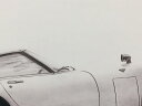 TOYOTA トヨタ 2000GT 後期　リア　鉛筆画　名車 旧車 ノスタルジックカー イラスト 絵画 デッサン 絵　A4サイズ 230mmX318mm 額付き 作者直筆サイン入り 車好き 男性 向け バースデー 父の日 退職祝い ギフト クリスマス プレゼント にも最適　全国送料無料 3