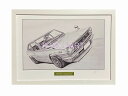 トヨタ TE27 トレノフ ロント 【鉛筆画】名車 旧車 ノスタルジックカー イラスト 絵画 デッサン 絵 A4サイズ 額付き 作者直筆サイン入り 車好き 男性...