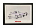 HONDA ホンダ プレリュード2.0Si 鉛筆画 名車 旧車 ノスタルジックカー イラスト 絵画 デッサン 絵 A4サイズ 額付き 作者直筆サイン入り 車好き...