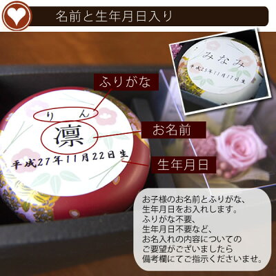 名前入り和心日本茶セットB煎茶×1プリザーブドフラワー(ピンク)×1