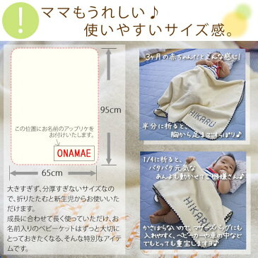 【ポイント10倍 11/10 23:59まで】 名前入り プルミエ・アップリケ・ベビーケット