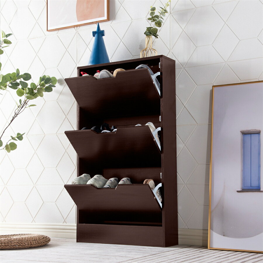 【★4H限定20%OFF】下駄箱 3段　シューズラック 玄関収納 引き出し ひとり暮らし スリム 靴収納 ラック 靴収納棚 おしゃれ