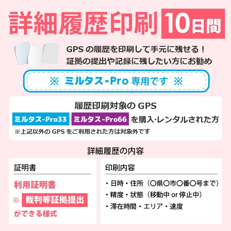 ミルタスPRO用【詳細履歴印刷】10日分の紹介画像2