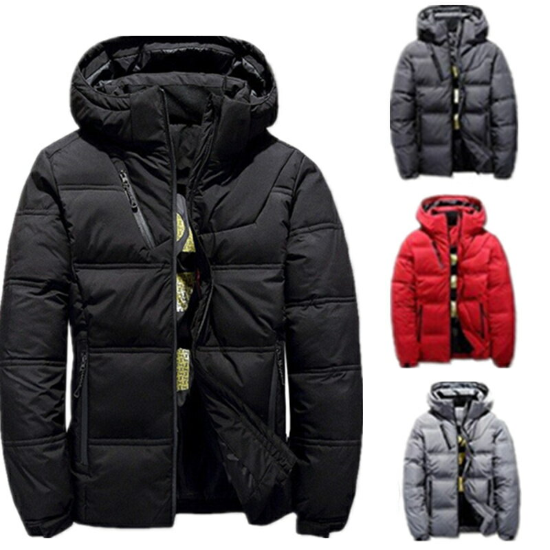 【10％OFFクーポン】ダウンジャケット メンズ ジャケット 軽量 防寒 フード付き 内側ポケット  ...