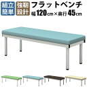 家具AKIRA 長椅子 ベンチ ロビーチェア 背もたれなし 2人掛け 幅120cm フラットベンチ ベンチソファー ソファーベンチ 1200×450×400mm ブルー 待合椅子 椅子 背なし 長イス 待合室 病院 ソファ クリニック 更衣室 整骨院 休憩室 店舗用 業務用 法人用 ロビー BCF-1245-BL