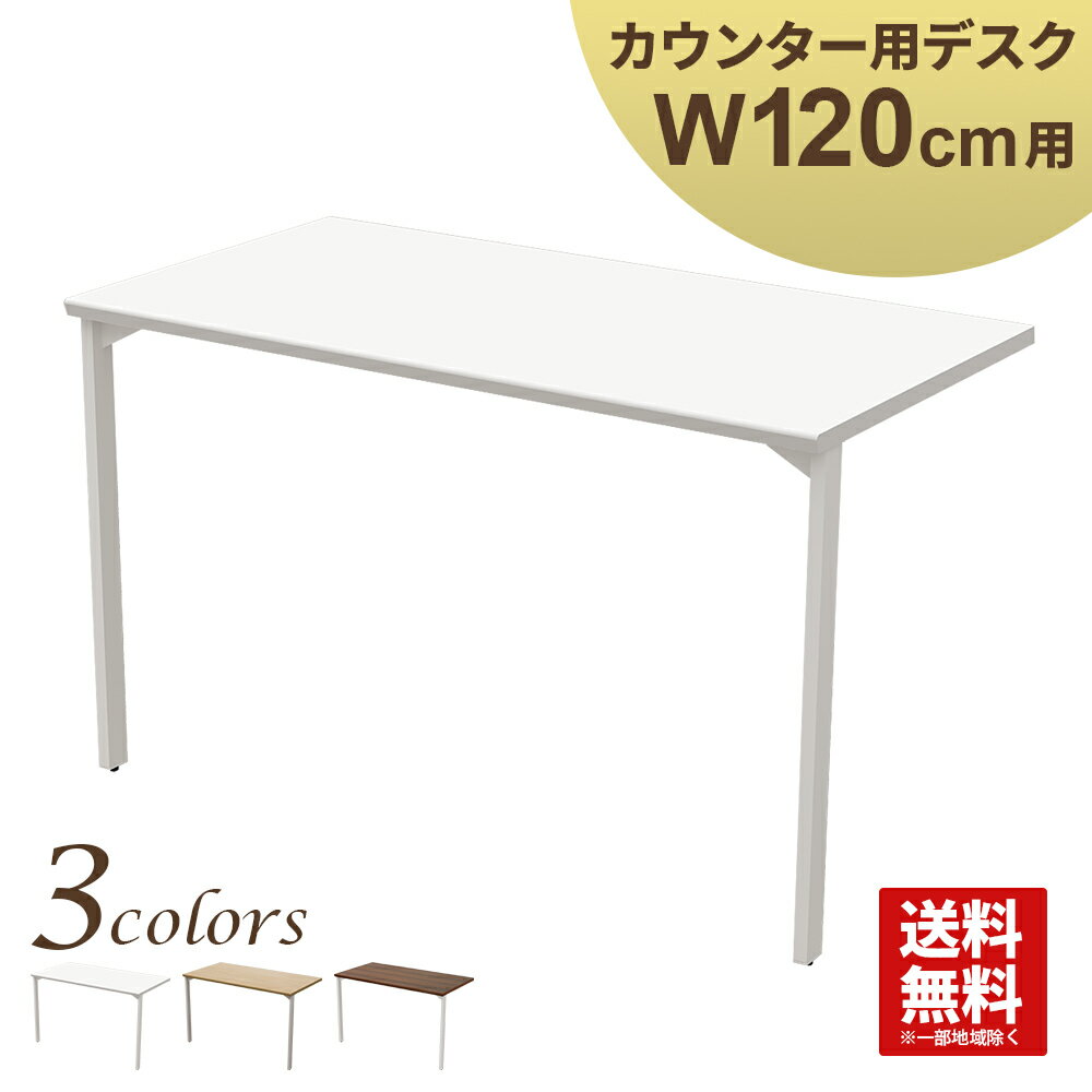 【1500円OFFクーポン付】 デスク スチール ホワイト ハイカウンター幅120cm用 カウンター 受付カウンター カウンターデスク 受付台 平机 机 事務机 幅114.4 奥行60 高さ70cm おしゃれ 受付 店舗 受付業務 窓口 イ