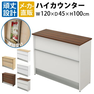 【最大3000円OFFクーポン配布中!〜12/11 01:59まで】家具のAKIRA ハイカウンター 受付カウンター 幅120cm 奥行45cm 高さ100cm スチール 雑誌受け カウンター 1200 受付台 ブラウン 受付窓口 カウンターテーブル オフィスカウンター カウンターデスク おしゃれ 事務用 法人用