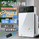 【正規品】空気清浄機 6重空気清浄 35畳対応 花粉症対策 除菌 リモコン付 3段階切替 脱臭機 ホコリ タイマー PM2.5 コンパクト 小型 家庭用 集塵 脱臭 省エネ 静音 PM2.5 リモコン タッチパネル タイマー 空気質検知 猫 犬 匂い 生活臭