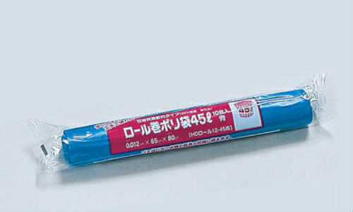 福助工業ロール巻ポリ袋HD12−45　青