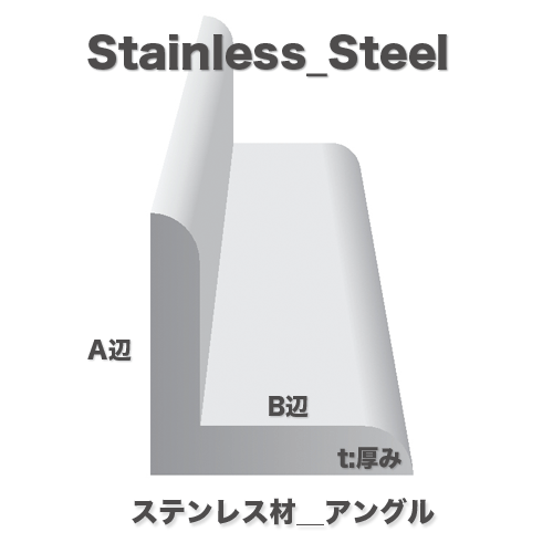 [送料後連絡]　長尺・重量指定商品-土/日配送時間指定不可 SUS304ステンレス　ホットアングル　(t)厚み3mm x (A)30mm x(B)30mm x (L)長さL4000mm　5.48kg/本 1