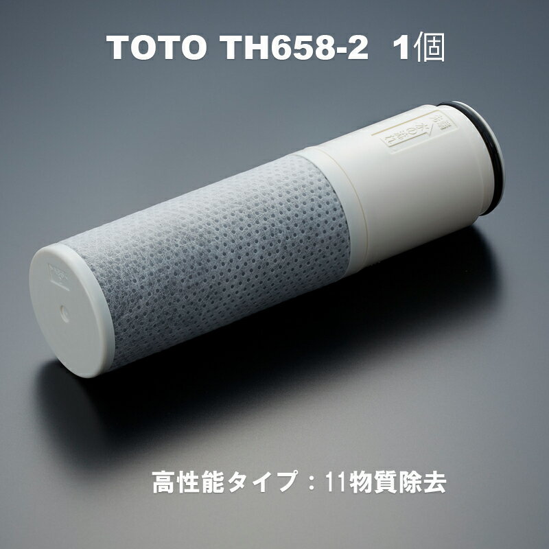 【6本まで同梱可能】　TOTO　TH658S-2 取替用浄水カートリッジ　1本　[浄水性能：高性能タイプ11物質（総トリハロメタン）除去　ろ過能力寿命の目安：約4ヶ月_1日10L使用時]