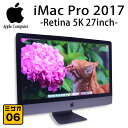 【中古】iMac Pro 2017 Retina 5K 27インチ 3.0GHz 10Core Xeon W メモリ 128GB SSD 2TB Radeon Pro Vega 64 macOS Sonoma MQ2Y2J/A Space Gray デスクトップ［06］