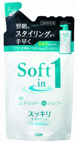 【医薬部外品】ソフトインワン シャンプー スッキリデオドラントタイプ つめかえ用 370ml