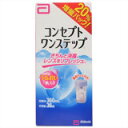 商品説明 「コンセプトワンステップ 360ml+中和錠36錠入」は、H2O2(過酸化水素)のチカラでしっかり消毒し、レンズをリフレッシュしてくれるソフトレンズ用のケア用品です。消毒液と中和錠を一緒に専用ワンステップケースに入れるだけのシンプルなケア方法。眼になじみやすく、快適な装用感をもたらします。防腐剤が入っておらず、瞳に安心です。すべてのソフトコンタクトレンズに使えます。 医薬部外品。 使用方法 消毒液と中和錠を組み合わせて使用します。 1.消毒液を専用消毒容器の決められた線まで満たし、中和錠を1錠入れます。 2.コンタクトレンズを入れ、蓋を閉めます。 3.専用消毒容器を逆さまにしてから元に戻す操作を3回繰り返した後、そのまま6時間以上放置します。 ※コンセプトワンステップ消毒液では絶対にすすがないでください。 ご注意 ●使用に際しては、添付文書をよくお読みください。 ●本剤は絶対に点眼、内服しないでください。 ●消毒液と中和錠は必ず組み合わせて使用してください。 ●使用に際しては、直射日光の当たる高温下や低温下でのご使用を避け、常温で使用してください。なお、使用後は消毒液のキャップをしっかり締めて、中和錠とともに直射日光を避け、なるべく湿気の少ない涼しいところで保管してください。 ●コンセプトワンステップ消毒液では、絶対にすすがないで下さい。 ●コンセプトワンステップには、専用ワンステップケース以外は使用できません。その他のレンズケースは絶対に使用しないで下さい。 ●本剤は、ソフトコンタクトレンズ(グループI-グループIV)に使用できます。ただし、虹彩付きソフトレンズ(レンズの虹彩部分に着色しているカラーソフトレンズ)には使用できません。レンズを傷める恐れがあります。 成分 (消毒液) 過酸化水素3.0w/v%、pH調整剤 (中和錠) 1錠中カタラーゼ4300単位、等張化剤、緩衝剤、滑沢剤、着色剤、コーティング剤 効能・効果 ソフトコンタクトレンズ (グループI-グループIV)の消毒 お問い合わせ先 製造販売元：エイエムオー・ジャパン お客様フリーダイヤル：0120-525-011 受付時間：土日祝日除く9：00-17：30 東京都港区虎ノ門5-13-1【広告文責】株式会社ミサワ薬局 TEL：03-6662-6650【メーカー、製造元、輸入元、販売元】エイエムオージャパン株式会社【商品区分】医薬部外品【ご注文前に確認ください】ご注文数量を多くいただいた場合、複数梱包となることがございます。その場合の送料は【送料単価×梱包数】を頂戴しております。また、「発送目安：約3-5営業日」とご案内しておりますが、こちらより遅れることがございます。予めご了承くださいませ。※税込5,500円以上ご購入いただいた場合の送料無料サービスは1梱包のみです。複数梱包になってしまう場合、数量に応じ送料を頂戴します。