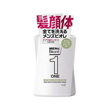 メンズビオレ ONE オールインワン全身洗浄料 ハーバルグリーンの香り ポンプ 480ml