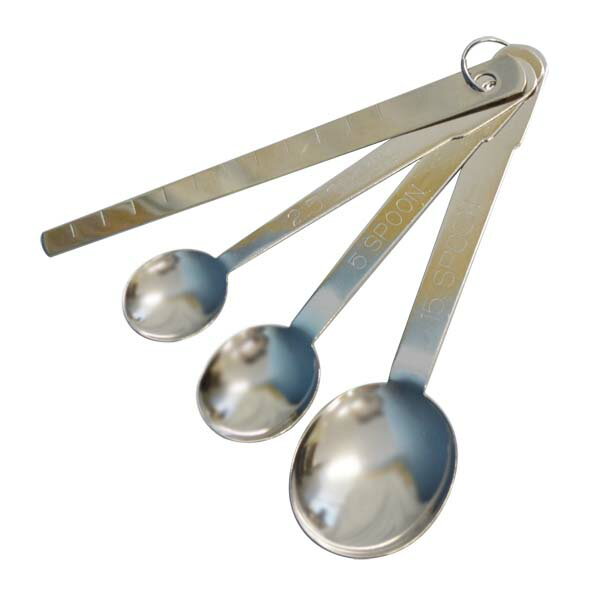 ステンレス計量スプーンセット 薄型ヘラ付 DH-7122