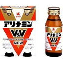 商品説明 「アリナミンV&V 50ml×2本」は、L-アスパラギン酸Na、タウリン配合の滋養強壮ドリンクです。肉体疲労時の栄養補給、滋養強壮にどうぞ。指定医薬部外品。 ご注意 1)用量・用法を守ること。(他のビタミン等を含有する製品を同時に使用する場合には過剰摂取等に注意すること) 2)服用に際して、ビンの表示をよく読むこと。 3)直射日光の当たらない涼しい所に保管すること。 4)小児の手のとどかない所に保管すること。 成分 1ビン(50ml)中 フルスルチアミン塩酸塩(ビタミンB1誘導体)・・・10mg リポフラビンリン酸エステルナトリウム(ビタミンB2リン酸エステル)・・・15.25mg ピリドキシン塩酸塩(ビタミンB6)・・・10mg ニコチン酸アミド・・・60mg L-アスパラギン酸ナトリウム・・・125mg タウリン(アミノエチルスルホン酸)・・・1500mg カルニチン塩化物・・・100mg 無水カフェイン・・・50mg ●添加物：白糖、還元麦芽糖水アメ、ハチミツ、ステビアエキス、クエン酸水和物、酒石酸、乳酸、安息香酸Na、パラベン、香料、バニリン、エタノール、プロピレングリコール、pH調整剤 用法・用量 15歳以上は1日1回1ビン(50ml)を服用してください。 効能 ●肉体疲労・病中病後・食欲不振・栄養障害・発熱性消耗性疾患・産前産後などの場合の栄養補給●滋養強壮●虚弱体質 お問い合わせ先 お客様相談室 0120-567087 9：00-17：00(土日祝日を除く)【広告文責】株式会社ミサワ薬局 TEL：03-6662-6650【メーカー、製造元、輸入元、販売元】武田薬品工業株式会社【商品区分】医薬部外品【ご注文前に確認ください】ご注文数量を多くいただいた場合、複数梱包となることがございます。その場合の送料は【送料単価×梱包数】を頂戴しております。また、「発送目安：約3-5営業日」とご案内しておりますが、こちらより遅れることがございます。予めご了承くださいませ。※税込5,500円以上ご購入いただいた場合の送料無料サービスは1梱包のみです。複数梱包になってしまう場合、数量に応じ送料を頂戴します。