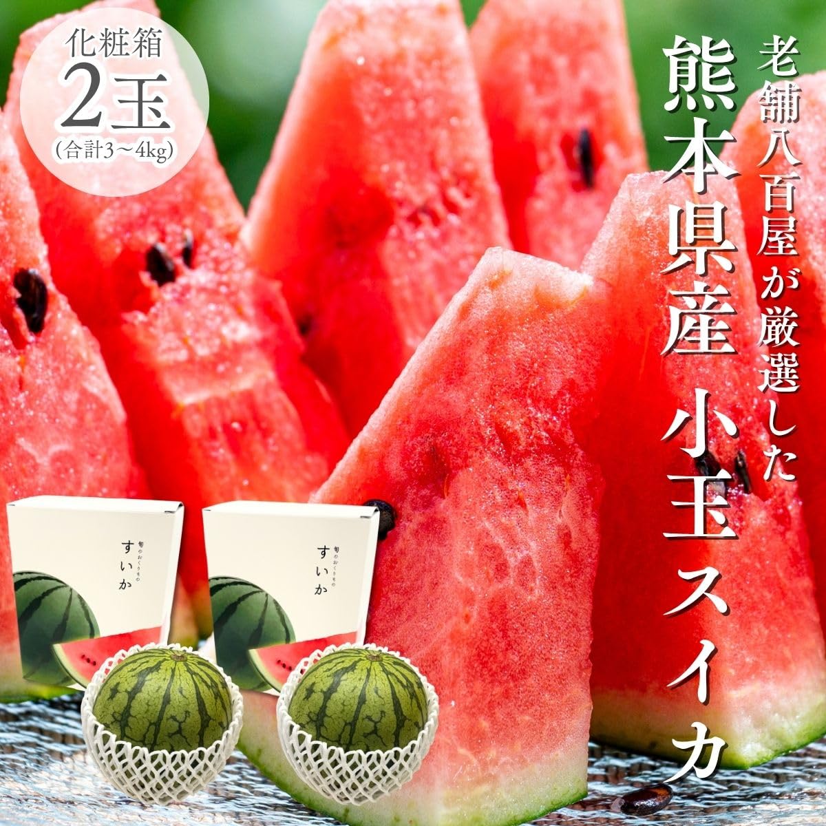 こだま すいか かわいいデザイン・丈夫な箱5個セット 楽天市場】小玉スイカ(総個数2個入り)の通販