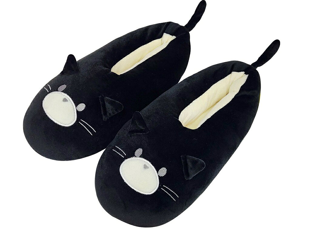 乐天商城 - キャットもっちもちスリッパ 猫 キャット ねこ スリッパ ルームシューズ あたたかい