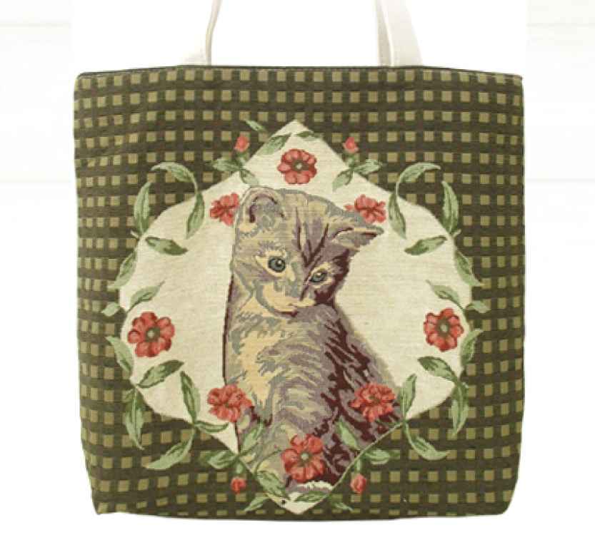 VANESSA BRUNO - キャットゴブランバッグ 猫 ねこ キャット ネコ cat バッグ トートバッグ