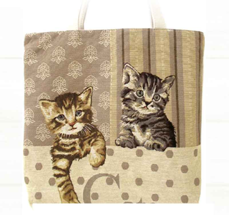 乐天商城 - キャットゴブランバッグ 猫 ねこ キャット ネコ cat バッグ トートバッグ