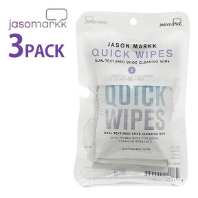 JASON MARKK ジェイソンマーク シューズケア用品 シューズクリーニングシート QUICK WIPES クイックワイプス 3PACK 靴 [0455]【メール便可】