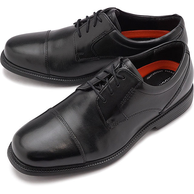 樂天商城 - 【最大100%ポイントバック】ロックポート ROCKPORT レザーシューズ チャールズロード キャップ トゥ [V80556W FW22] Charlesroad Cap Toe メンズ 革靴 ワイドワイズ ビジネス Black 黒 ブラック系 正規取扱店