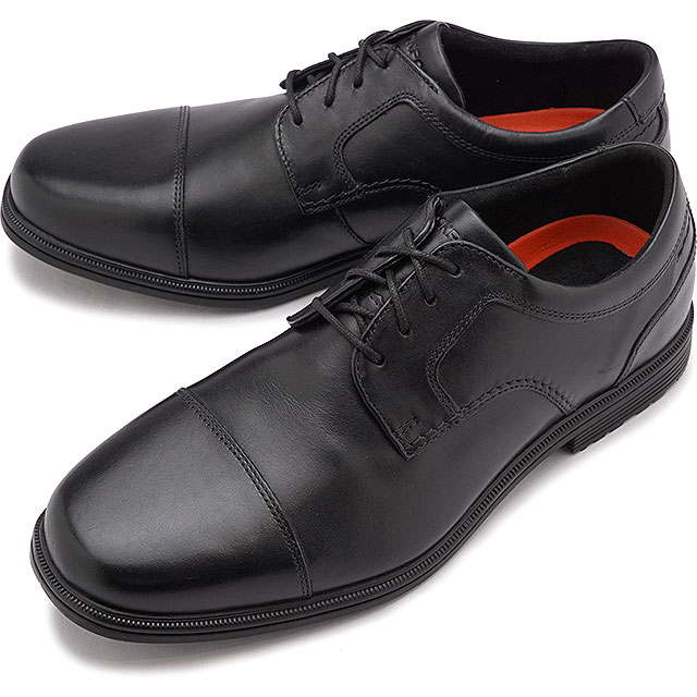 乐天商城 - 【最大100%ポイントバック】ロックポート ROCKPORT レザーシューズ テイラー ウォータープルーフ キャップ トゥ [CI0822W] Taylor WP Cap Toe メンズ 革靴 ワイドワイズ ビジネス 防水 Black 黒 ブラック系 正規取扱店
