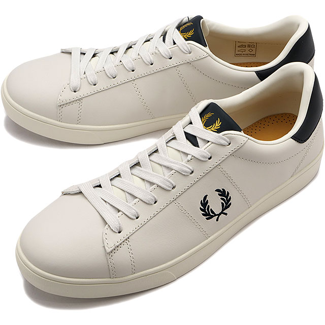 樂天商城 - 【最大100%ポイントバック】フレッドペリー FREDPERRY スニーカー スペンサーレザー [B4334-254 FW22]　フレッド・ペリー FREDPERRY SPENCER LEATHER メンズ・レディース PORCELAIN 正規取扱店